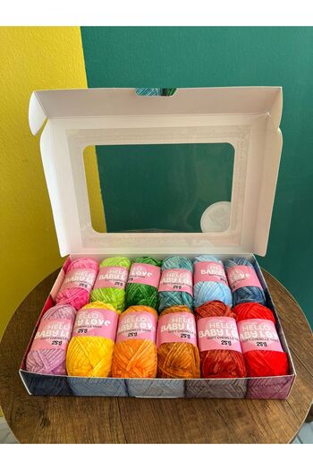 Tuva Yayıncılık Hello Baby Love 12'Li Ip Set 25Gram - Vibrant Colors - Vibrant
