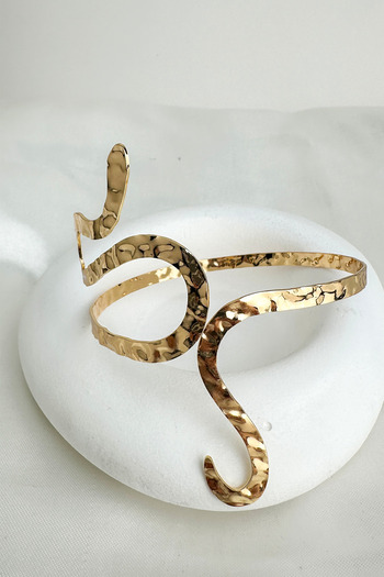 Modex Gold Color Cobra Snake Detail Arm Accessory (Diameter: 9cm)