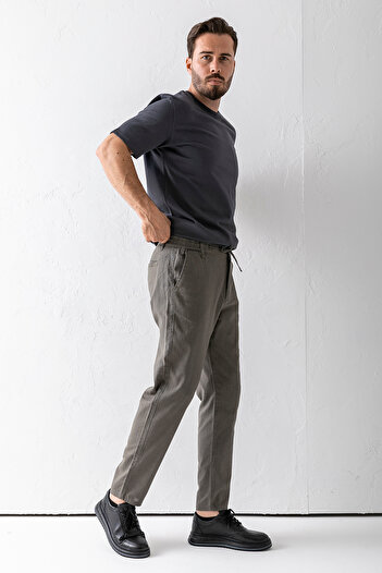 JB John Borners Men's Adjustable Waist Pocket Jogger Pants Dark Green - 5060