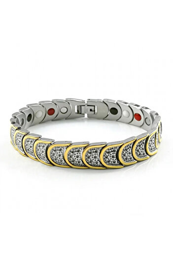 Tessero Magnetic and therapeutic bracelet for well-being and protection, anti-depression, scale pattern, sta