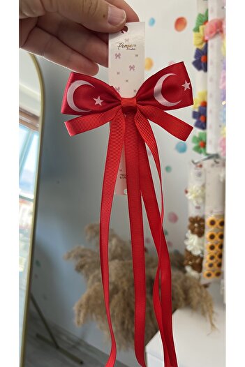 pempem bandana Baby Girl/Child Ribbon Flag Pattern Dangle Clip Buckle