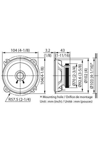 Kenwood KFC-S1056 DIFUZOARE DUAL CONE KENWOOD DE 10CM, 21W RMS