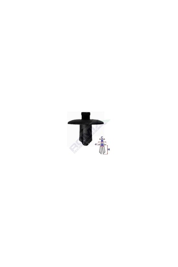 ROMİX Clips Fixare Elemente Exterioare Pentru Audi/Lexus/Toyota 7.4X12.3Mm - Negru Set 5 Buc