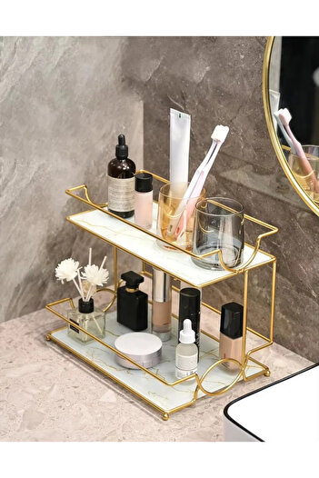 ABYZ Multifunctional metal shelf, with 2 shelves, dimensions 32x21x25.5cm, Aryu/White ABYZ™