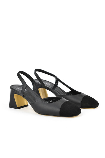 Ziya , Women's Genuine Leather Heeled Shoes 1511030Z2553 Black