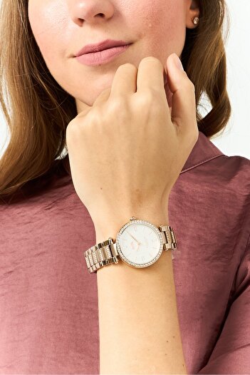 Coach Women 14503094 Crystal Quartz Watch 34 mm, Rosegold