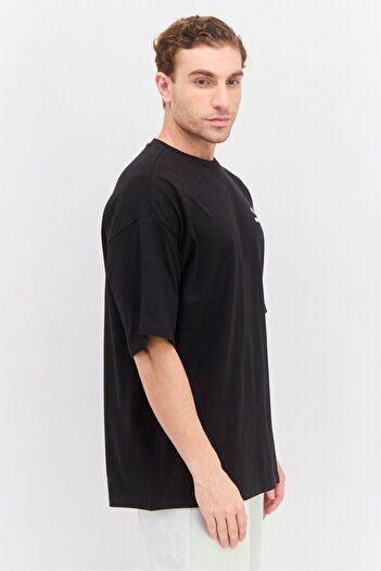 Puma Men Over Sized Fit Short Sleeve Training T-Shirt , Black