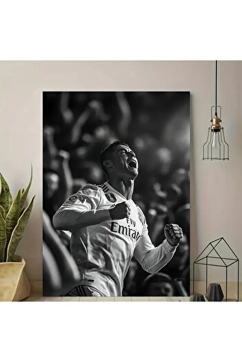VİEW Canvas Painting Framed with Wooden Frame,Mbappe for Sports,Football Fans 4 Living Room,Gaming Clubs