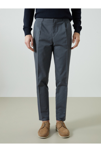 LC Waikiki Standard Fit Gabardine Men's Pleated Chino Trousers
