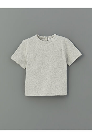 LC Waikiki Bedrucktes Baby-Jungen-T-Shirt mit Rundhalsausschnitt, 2er-Pack