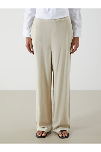 LC Waikiki Women's Linen Blended Pants with Elastic Waist