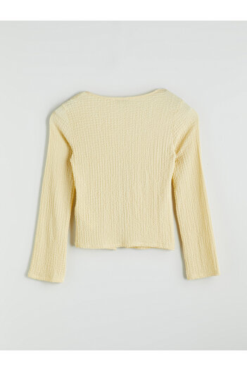 LC Waikiki V-Neck Textured Women's Cardigan