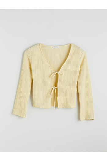 LC Waikiki V-Neck Textured Women's Cardigan