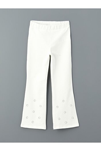 LC Waikiki Girls' Leggings with Elastic Waist and Stones