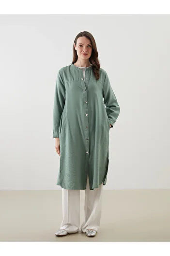 LC Waikiki Crew Neck Linen Look Women's Ferace