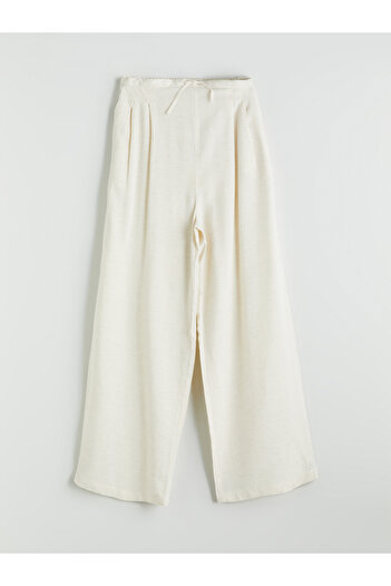 LC Waikiki Elastic Waist Linen Blended Girls' Trousers