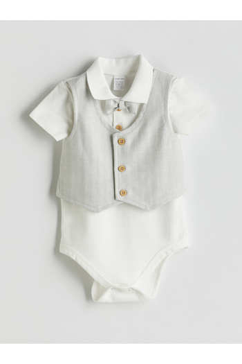 LC Waikiki Baby Boy Shirt Shorts and Vest 3 Piece Set
