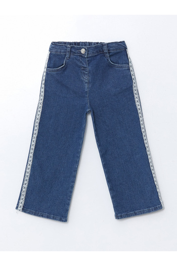 LC Waikiki Girl's Jean Pants with Lace Detail