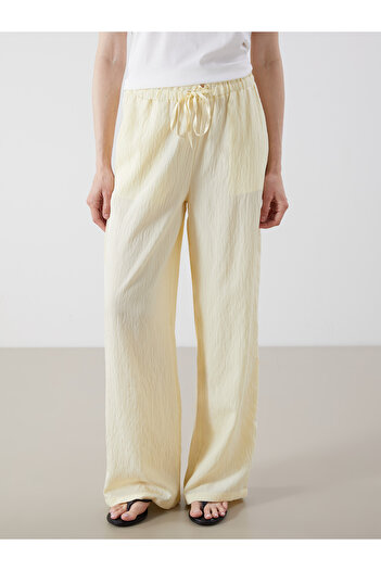 LC Waikiki Elastic Waist Textured Women's Trousers