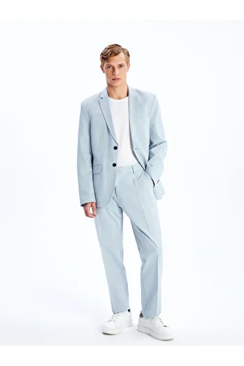 LC Waikiki Standard Pattern Linen Blended Men's Trousers