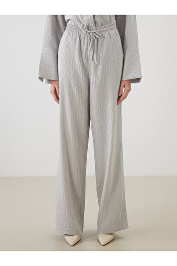 LC Waikiki Elastic Waist Striped Women's Trousers