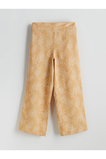 LC Waikiki Elastic Waist Linen Blended Girls' Trousers