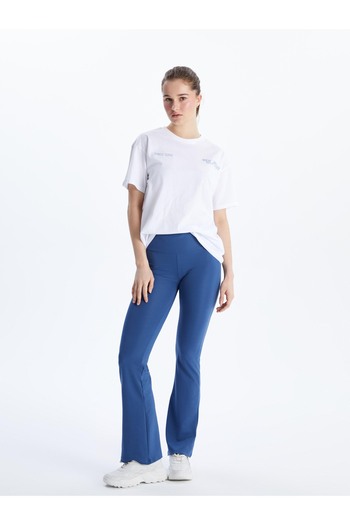 LC Waikiki Women's Elastic Waist Flared Leggings Sports Leggings