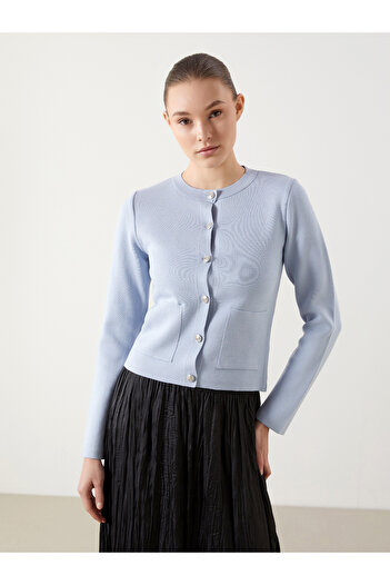 LC Waikiki Crew Neck Women's Knitwear Cardigan