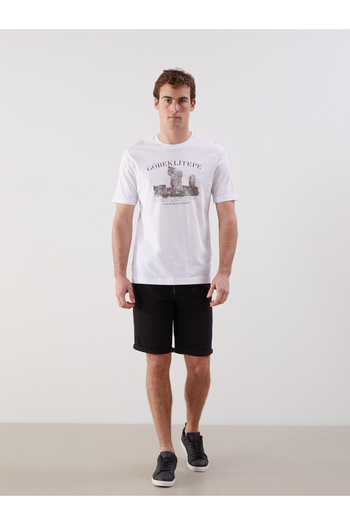 LC Waikiki Crew Neck Göbeklitepe Printed Combed Cotton Men's T-Shirt