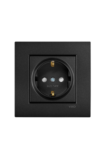 VİKO NOVELLA SOCKET SOIL BLACK (يتضمن الإطار)