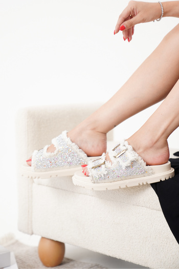 Cananın Pabuçları Byd 01-01 Stone Buckle Slippers