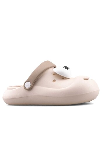 stilfest Daily Unisex Garden Beach Slippers Ecru Slippers