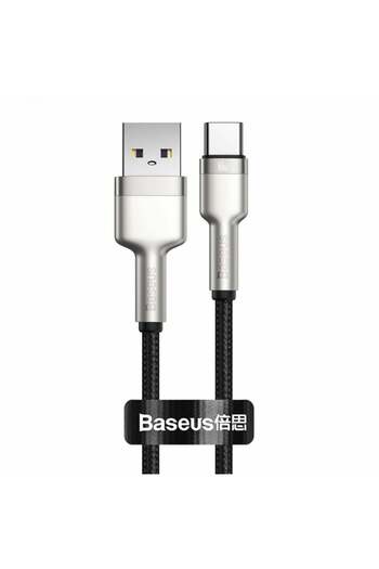 Baseus USB to Type-C Fast Charging Data Cable, 66W, 6A, 1m - (CAKF000101) - Black