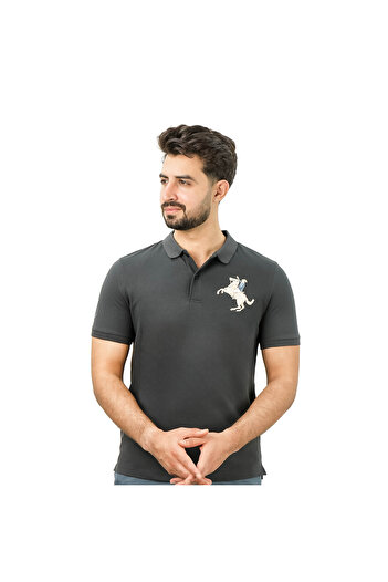 Giordano Men's Slim Fit Cotton Short Sleeve Napoleon Polo