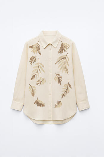 Touché Privé LINEN TEXTURED EMBROIDERED SHIRT