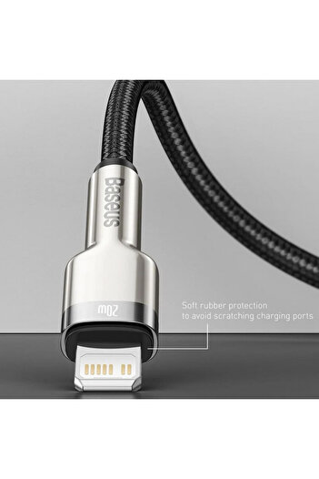 Baseus Cable Type-C to Lightning, 20W, 25cm - Cafule Series Metal (CATLJK-01) - Black