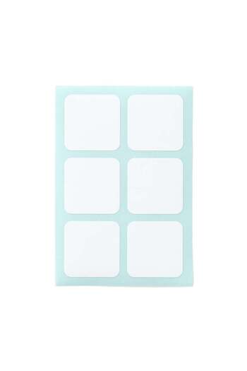 Muji ملصق بدون كي، كل قطعة عرض 3 سم × طول 3 سم، 6 × 2 ورقة
