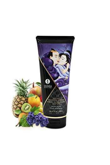 Shunga Massage cream, Exotic Fruits, 200 ml, paraben-free