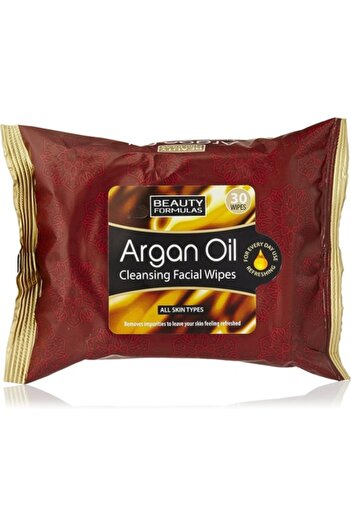 BEAUTY FORMULAS Makeup remover wipes, Beauty Formulas, argan oil, 30 pcs