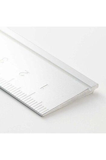 Muji مسطرة ألومنيوم، 15 سم، فضي
