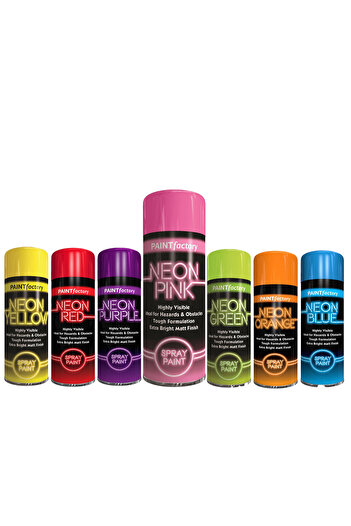 Paint Factory Highly Visible Neon Spray Paint Color Pink 200ml