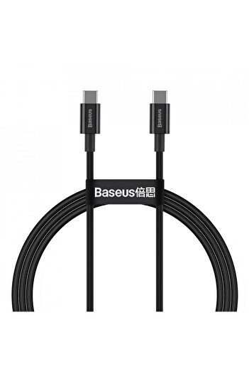 Baseus Type-C to Type-C data cable, 100W, 1m, Superior Series (CATYS-B01) - Black