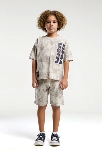 U.S. Polo Assn. Boy's bermyuda set - beige