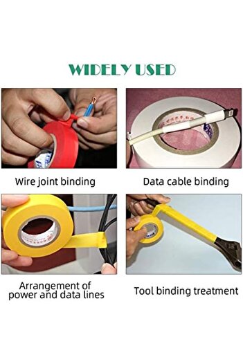 Yuwell Almi Tape Insulation Tape 6 Pack Mixed Colour 15mm X 18mm Electrical Tape Pvc Tape Adhesive Ga