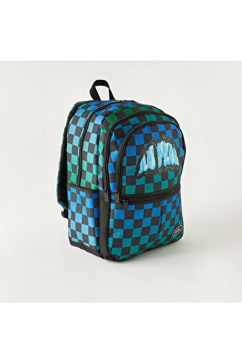 No Fear No Fear Checked Backpack with Adjustable Straps - 46x31x13 cms 1-Year Warranty