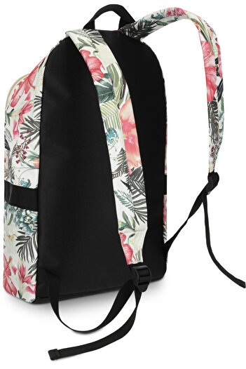 zagatto Women’s floral backpack, multicolor, 17L, waterproof, laptop/tablet pocket, fits A4, ZG696