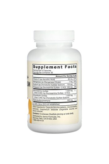 Jarrow Formulas Jarrow Formulas, Glucosamine + Chondroitin + MSM, 120 Capsules