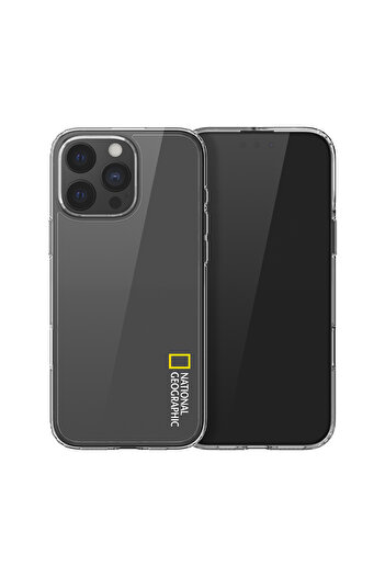 NATIONAL GEOGRAPHIC Crystal Clear Case V2 Jell Hard iPhone 16 Promax - White Logo