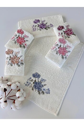 sarra MYSOFT 6'LI 30X50 3D NAKIŞLI HAVLU - АКАЦІЯ