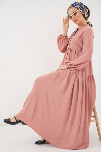 Bigdart 2527 Women's Long Hijab Dress - Salmon